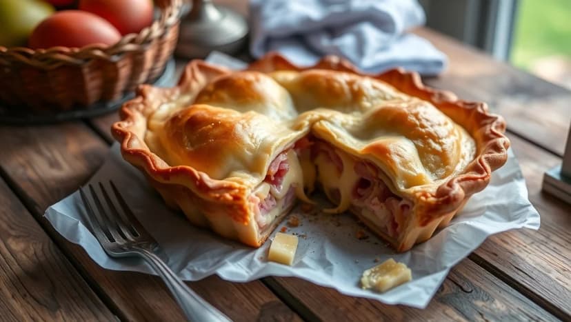 Godaste ost och skinkpaj hemma