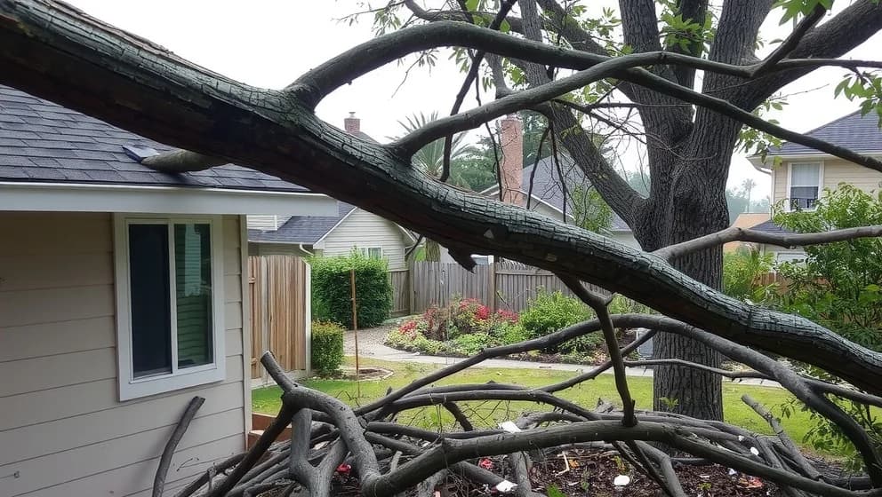 Grannens träd faller över mitt hus